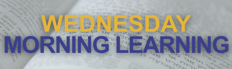 Wednesday Morning Learning